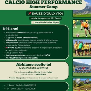 High Performance 2026 | Summer soccer camp a Sauze d'Oulx (TO)