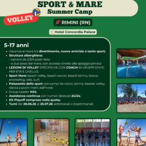 Sport & Mare 2026 | Camp estivo di volley a Rimini